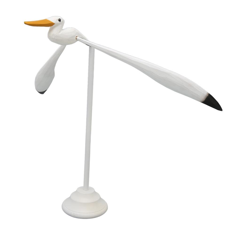 5pcs White Seagull Statue Balancing Nautical Sculpture Mobiles Seagull Figurine  For Patio
