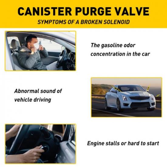 For Buick Cadillac Chevrolet GMC Vapor Traverse Canister Purge Solenoid Valve