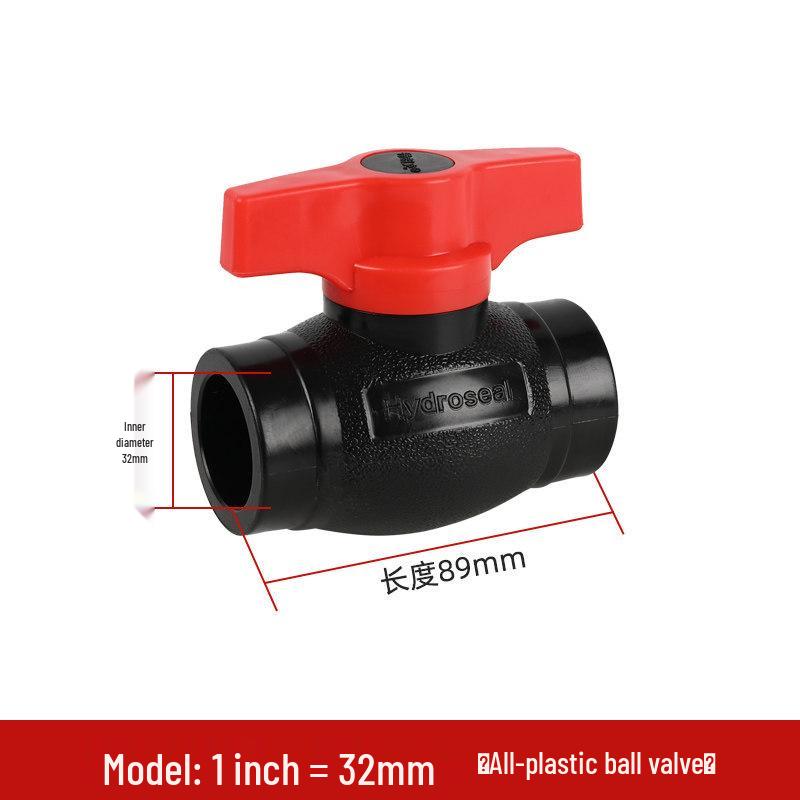 Large Flow PE Pipe Valve: Heat Fusion Ball Valve for Tap Water (20, 25, 32mm)