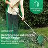 Telescopic Metal Rake Adjustable Retractable Leaves Rake Gardening Tool for Lawn Yard 18.8 Inch Wide Shrub Rake Tool for Leaves