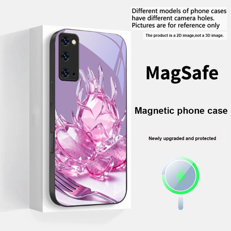Familiar Dragon Fruit For Magsafe Samsung S25 S25 Edge S25Ultra S8 9 10 20 S21 Pro 22 Plus S23 FE S24 Ultra Glass Phone Case