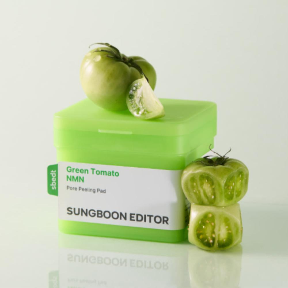 SUNGBOON EDITOR Green Tomato Mild Peeling NMN Pad 60 Sheets | Pore Tightening & Gentle Exfoliation