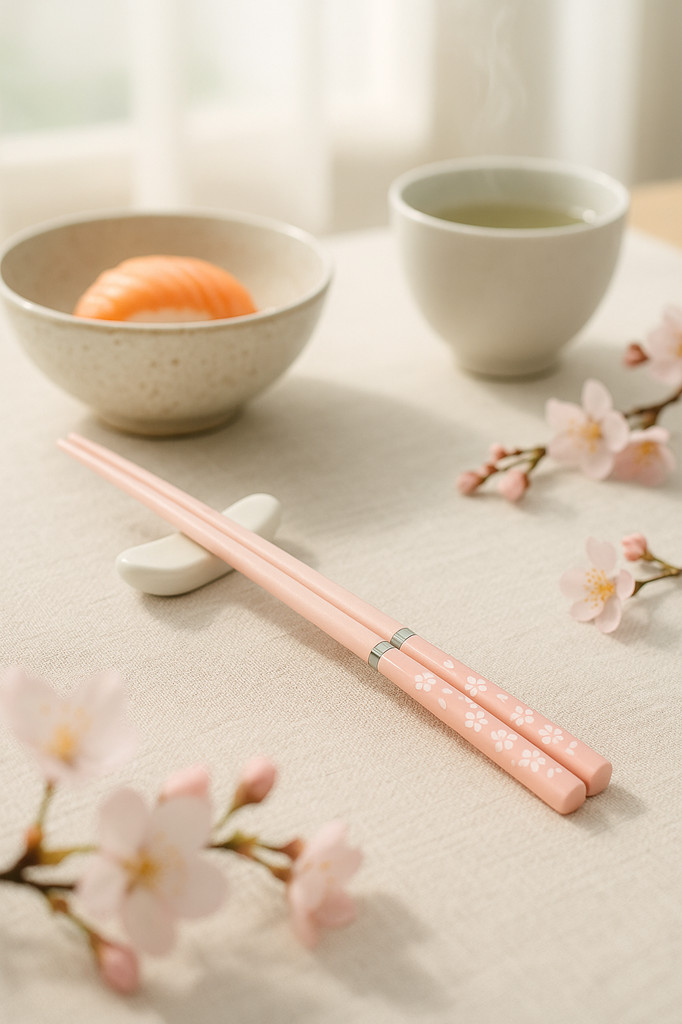 5 Pairs Food Chopsticks Heat Resistant Lightweight Pink Cherry Blossom Chopsticks for Home