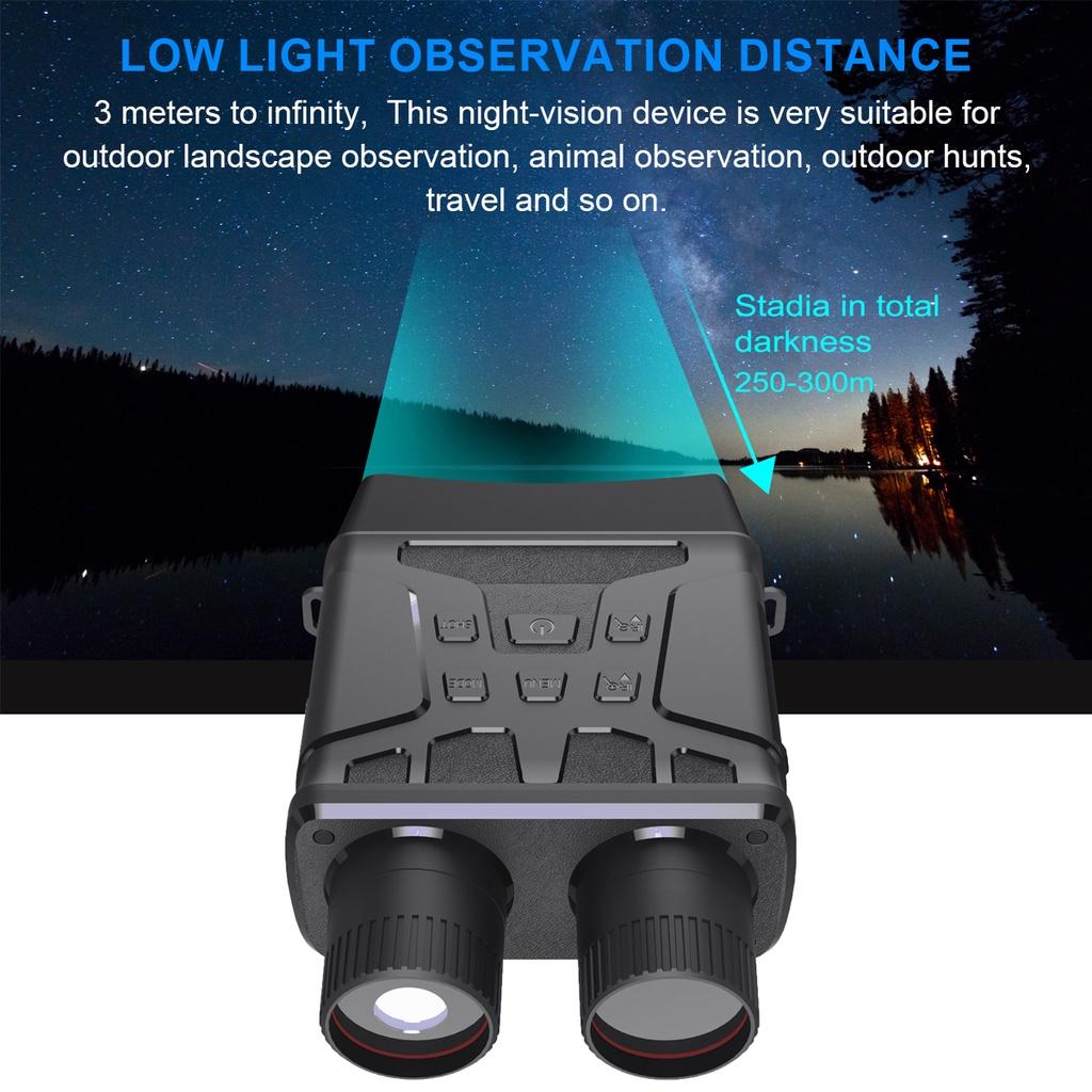196*130*75mm 1080P binokulární digitální zařízení pro noční vidění 10megapixelový infračervený optický výkonný binokulární dalekohled 5x digitální zoom pro lov