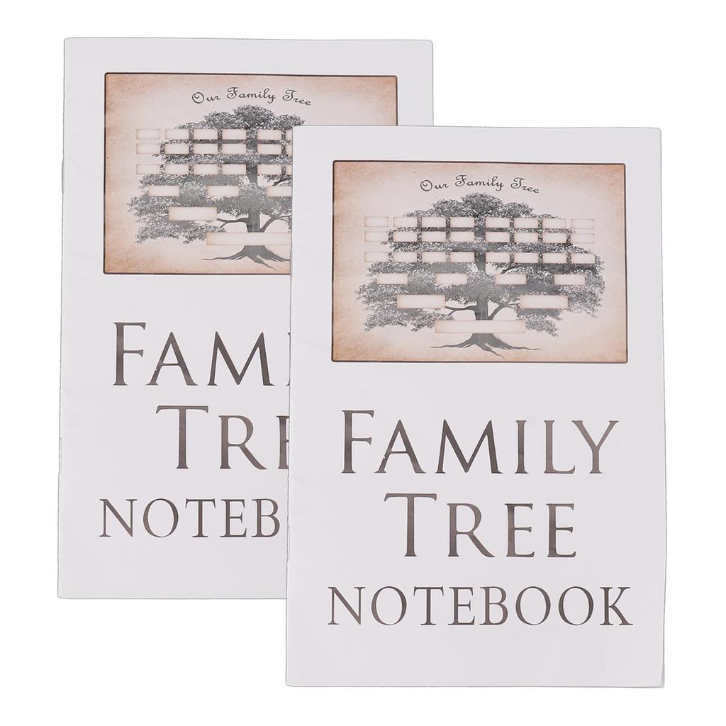 2Pcs Family Tree Notebook 16 Pages Double Sides Family History Record Book Workbook for Family Office Stationery