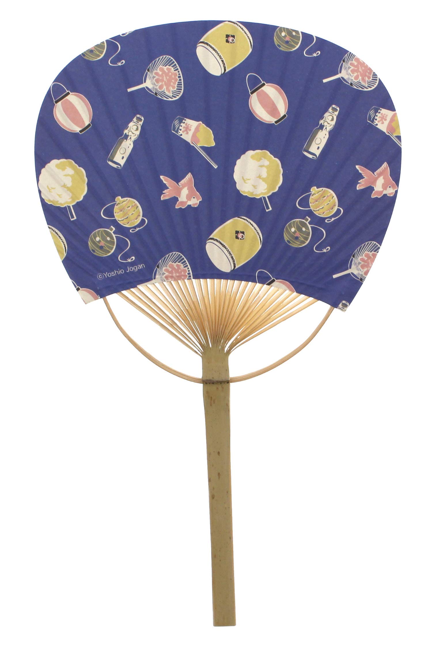 

Сикоку Утива Летний Плоский Деревянный Веер, Фестиваль, Бамбук, Маленький, фиолетовый