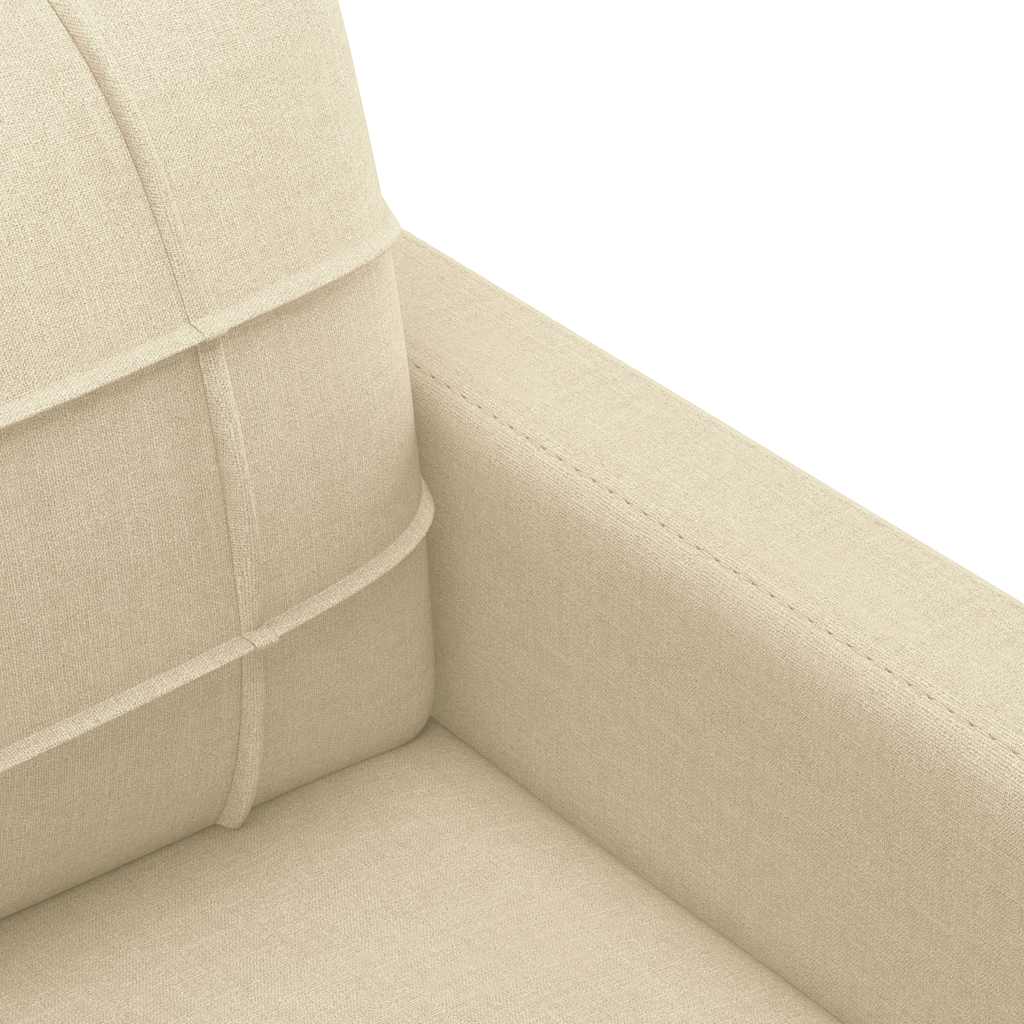 Vidaxl Fotel, Kremowy, 60 Cm, Obity Tkaniną