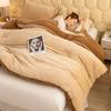 Sleeping grid milk velvet embroidery flower winter quilt core