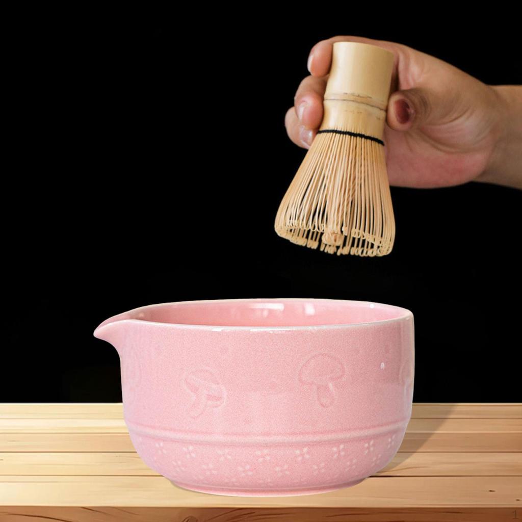 Ceramiczna Japońska Miseczka Matcha Chawan z Dzióbkiem do Nalewania Tradycyjna Ceremonia Herbaciana