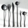Kamomekitchen Wave Cutlery Black