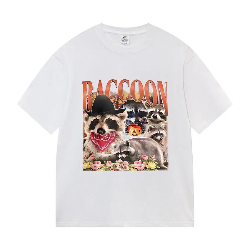 Trash Panda Meme Graphic Tee 100 Premium Cotton Vintage Washed Oversized Unisex Summer Street Fashion Women And Men Tshirts