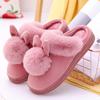 Cozy Women Rabbit Plush Slippers For Winter With Non-slip Indoor Design