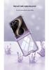 Samsung Galaxy Z Flip 8 Transparent Airbag Case with Rotating Shaft and Full Coverage