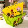 Holiday Gift Bag Features a Colorful Rooster Versatiled Storage Basket for Eggs and Candy for Parties Decoration