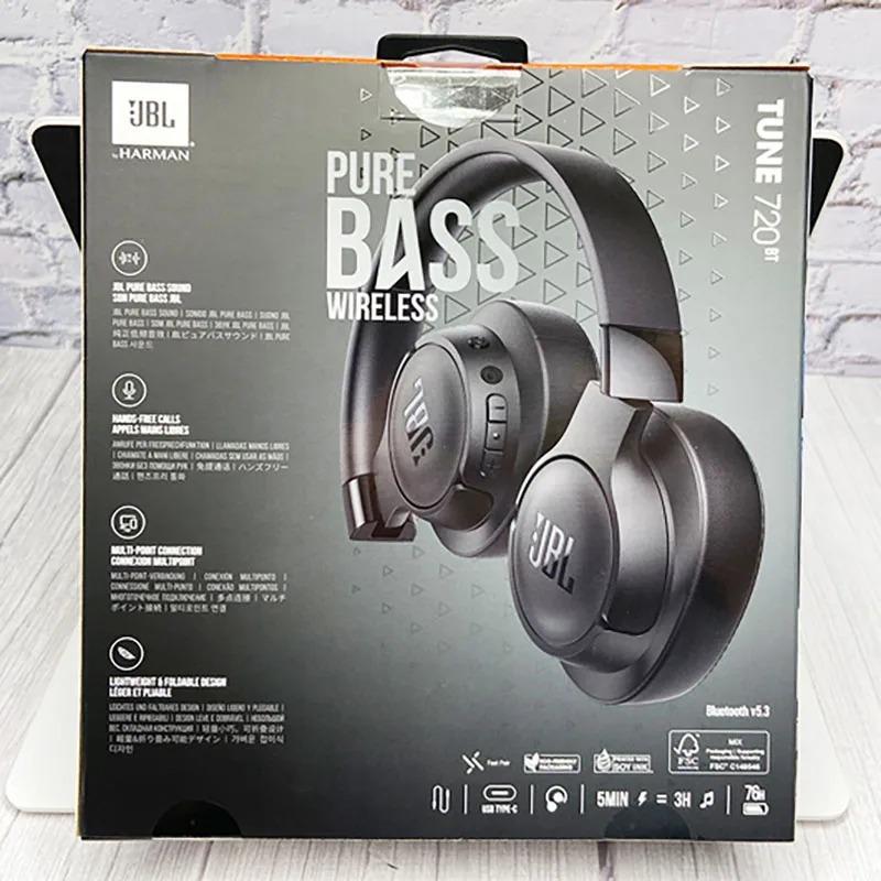 JBL TUNE 720BT Authentic Original Product Over-ear Wireless Bluetooth Headphones Fast Charging Long Battery Life With Microphone