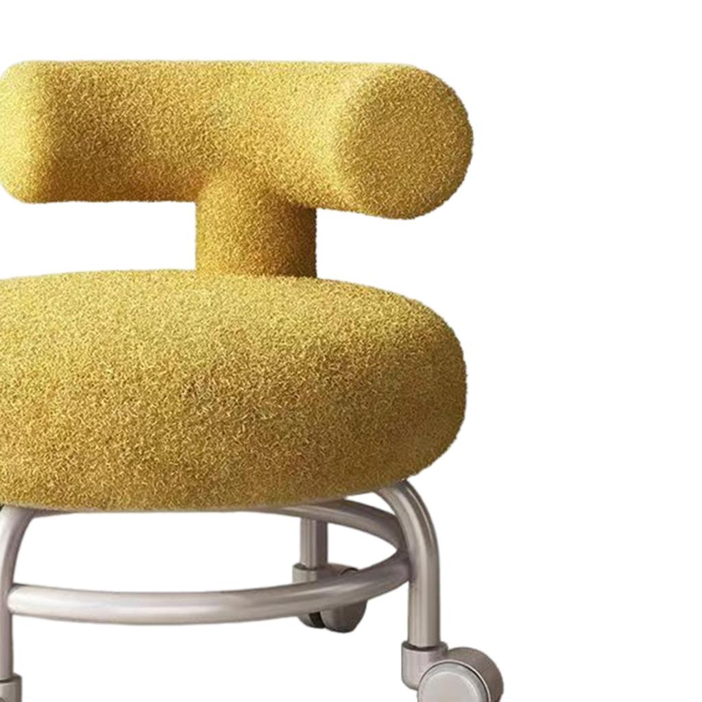 Adjustable Back Support Rolling Stool for Home And Office Use