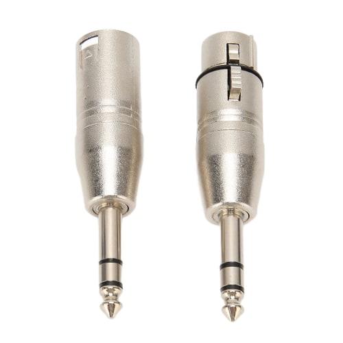 2-Piece TRS to XLR Adapter, Balanced Stereo to XLR Connector