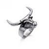 Titanium Steel Zodiac Bull Head Ring Index Finger Ring, Punk Accessories