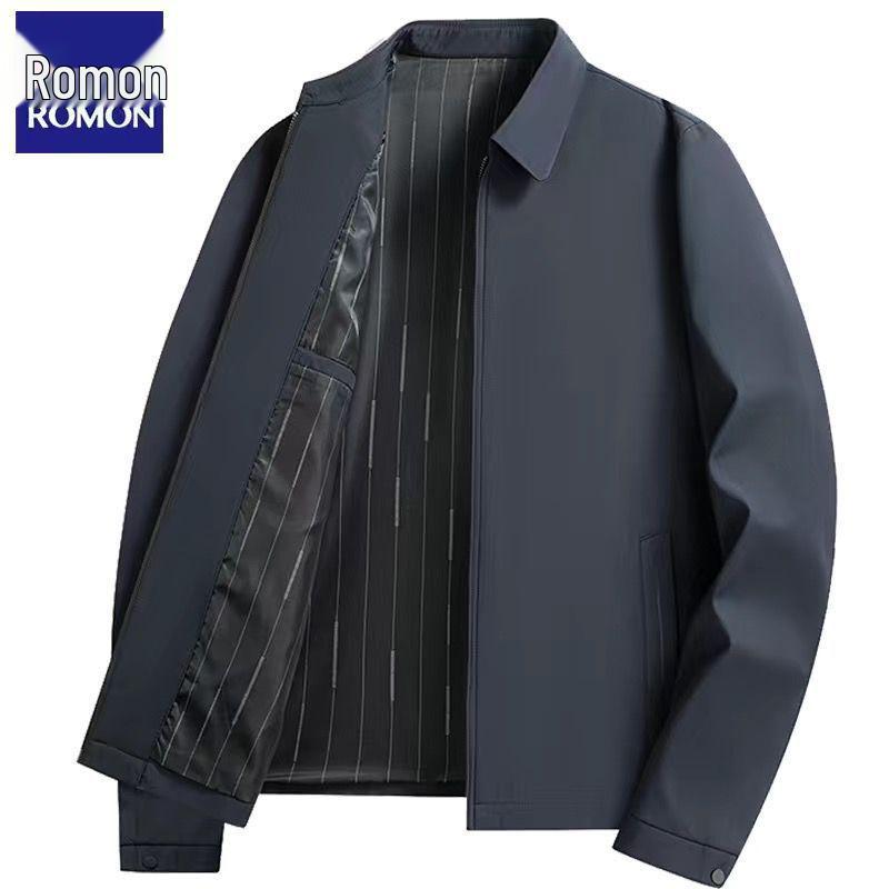 

Чоловіча стьобана куртка на флісовій підкладці з відкладним коміром від Romon – осінньо-зимовий стиль для чоловіків середнього та похилого віку. 195 for 170-200 kg