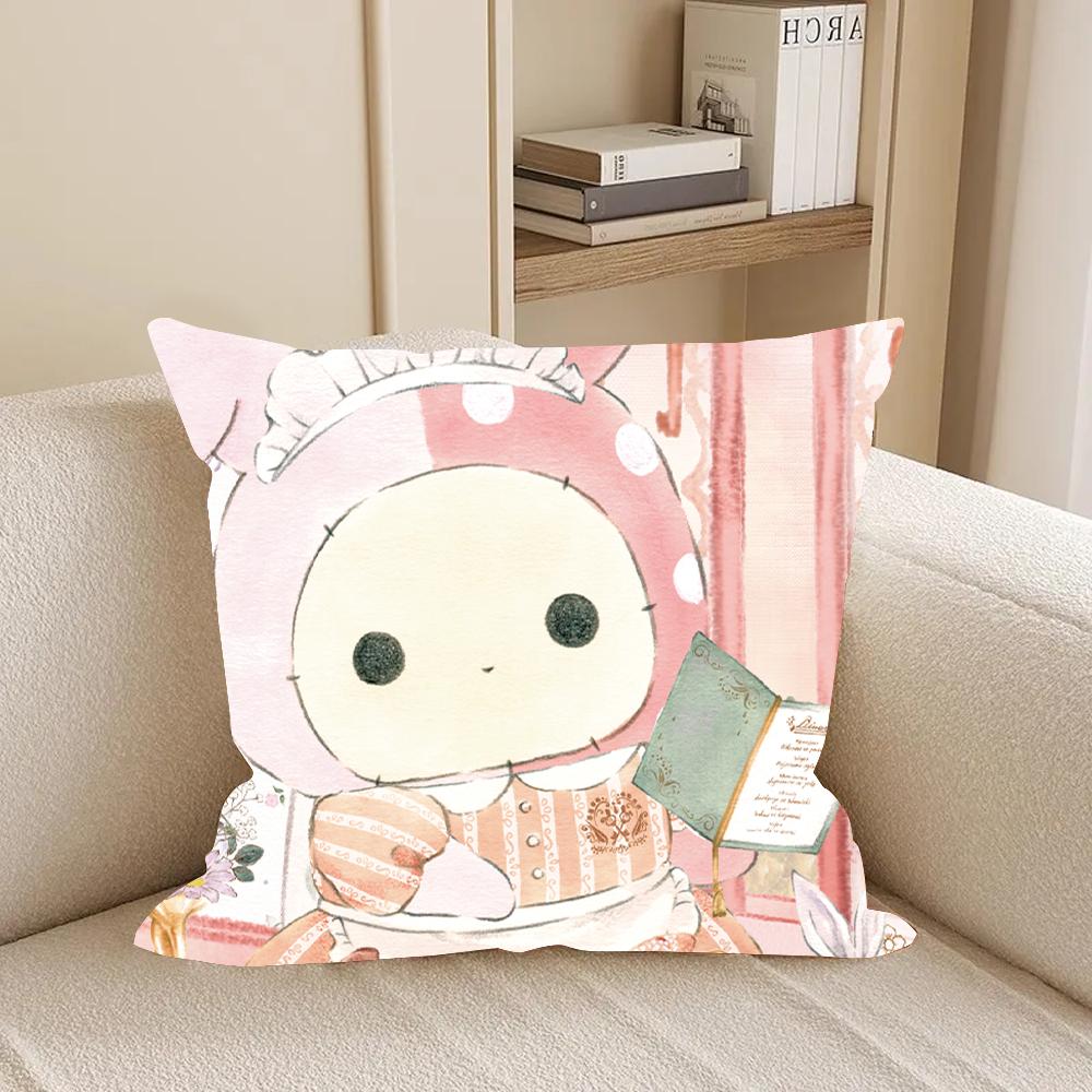 Sentimental Circus Cute Pillow Case Square Double-Sided Printing Short Plush Sofa Cushion Cover Bedroom Bedside