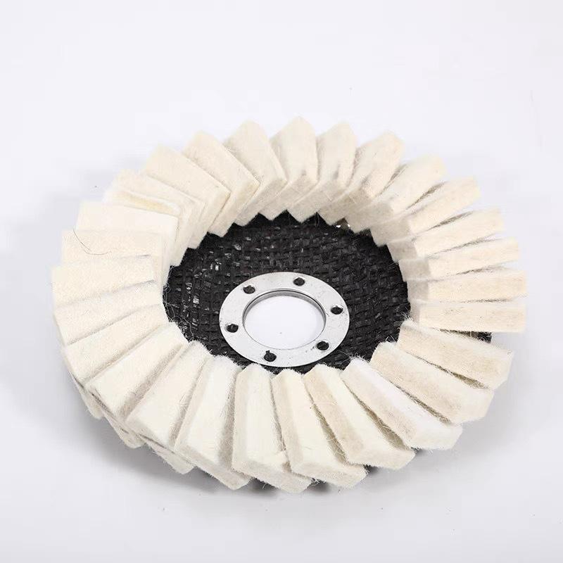 Wool Felt Flap Disc: Mirror Surface Polishing Wheel for Angle Grinders