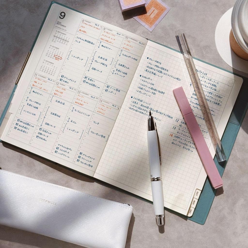 LACONIC 2026 March Start B6 Weekly Pocket Planner Navy LIM98-240NV, Japanese Schedule Notebook for Work and Daily Use