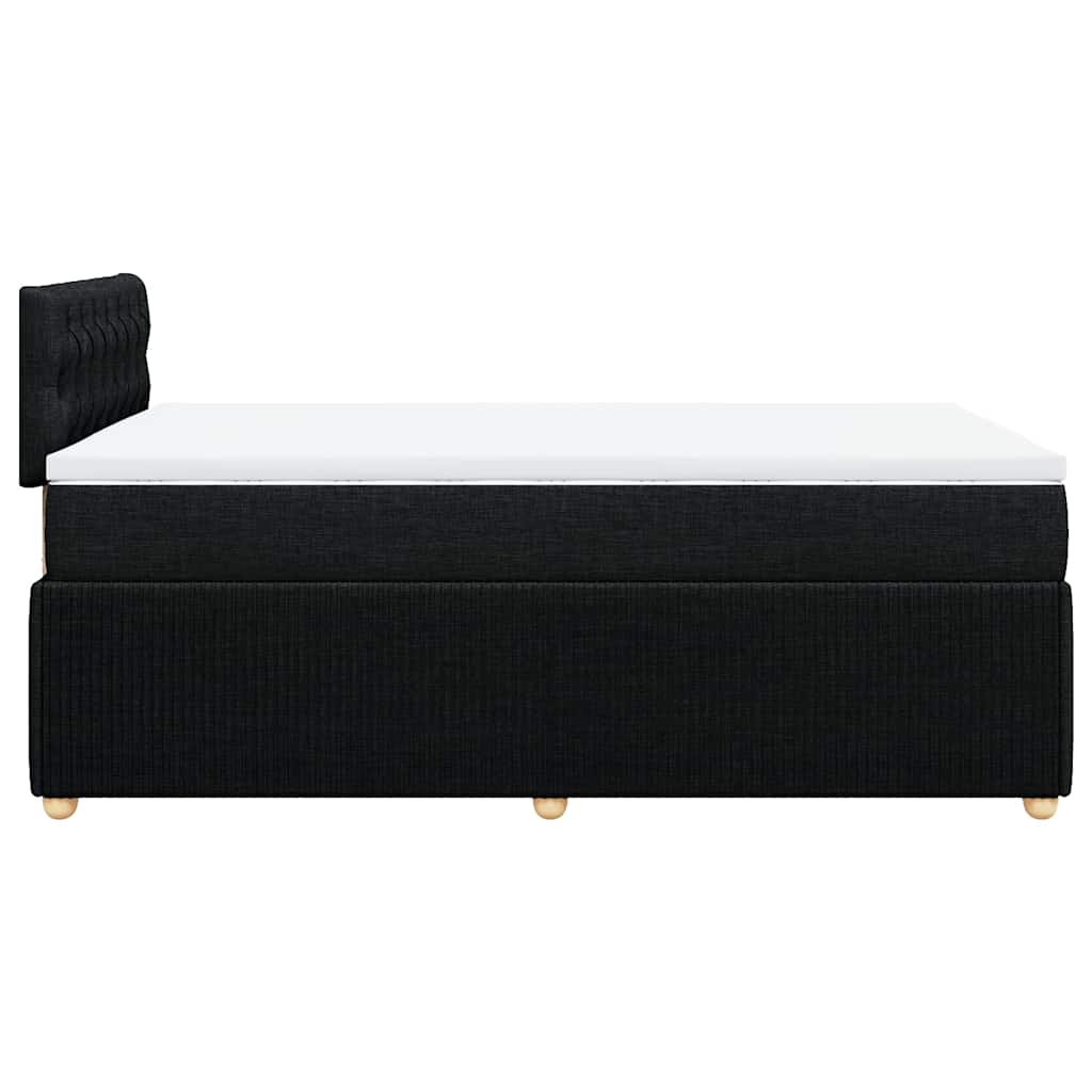 Vidaxl Continental Bed With Mattress, Black, Fabric, 120X200 Cm