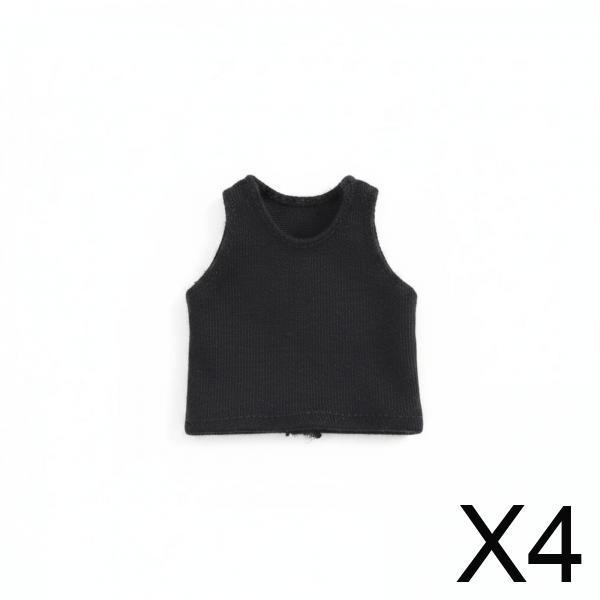 2 Pack Doll Vest Action Figure Shirt Tank Top Clothes Soft Standalone Layer for Character