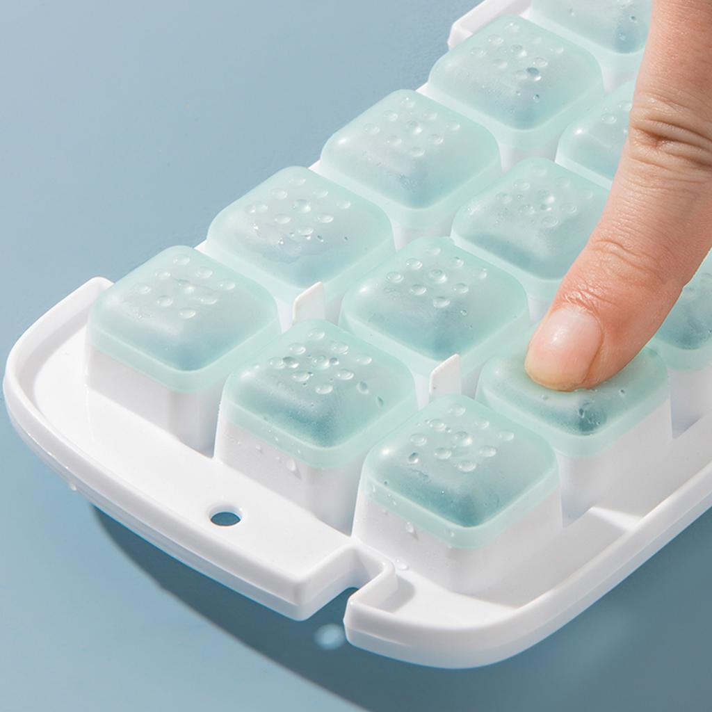 2/1 Tier Ice Cube Tray PET Ice Cube Mold With Lid DIY Ice Cube Maker Summer Relieve Hot Ice Cubes Storage Box Fruit Jello Mold