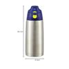 The-peacock Thermos Industrie (Der Pfau) Pfau Wasserflasche, Großes Fassungsvermögen, 800 ml, Isoliert, 2-Wege-Flasche, Ein-Klick-Verschluss, Inklusive Beutel, Pe