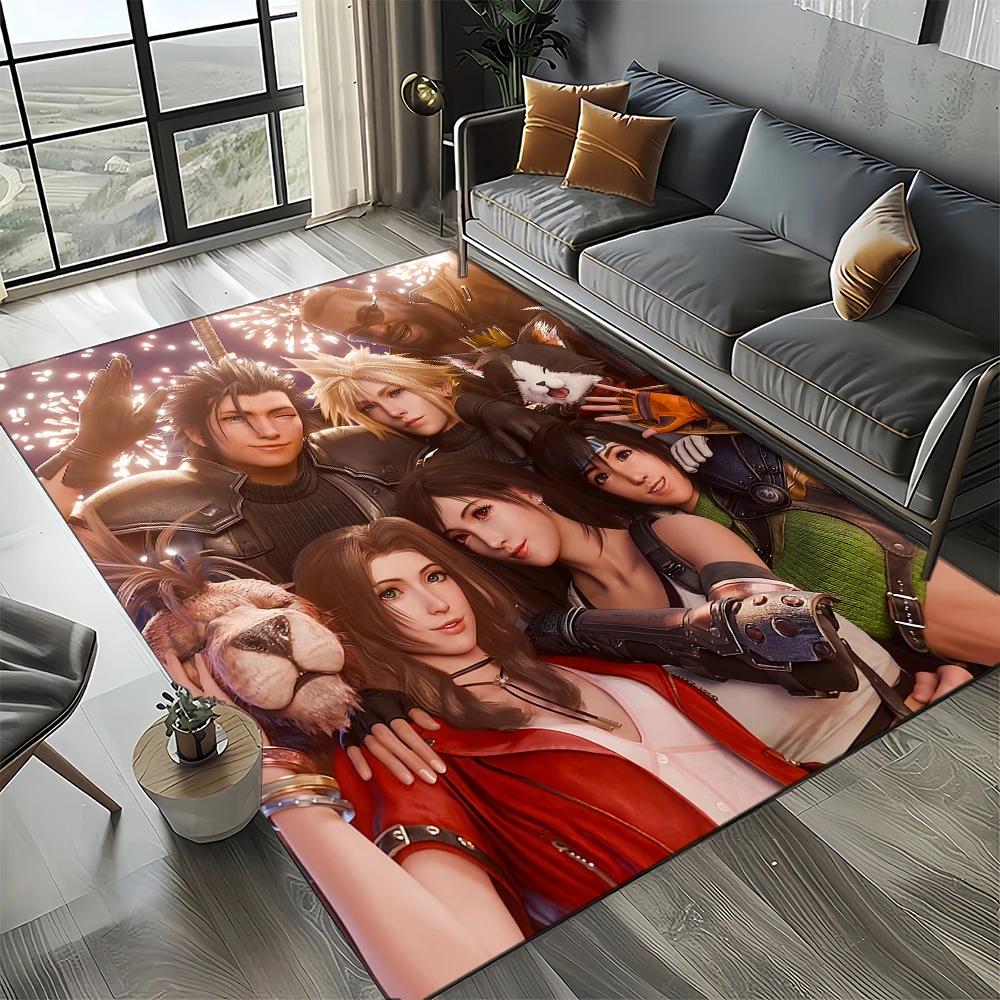 2025 New Style Cloud Tifa Aerith Final Fantasy Games Carpet Rug for Home Living Room Bedroom Sofa Doormat Non-slip Floor Mat