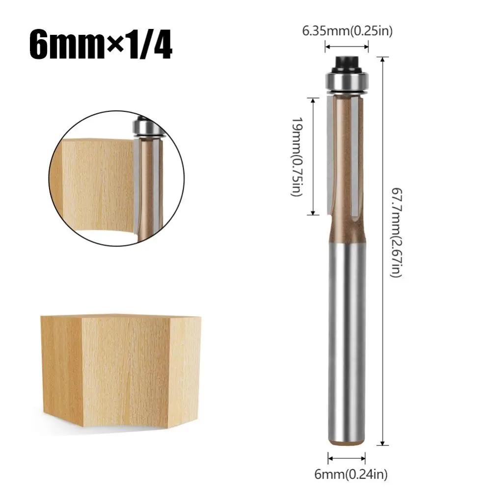 Accessories Universal Flush Trim Bits Professional Top Bearing Flush Trim Router Woodworking Coating Trim Router Bits