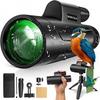 2025 Update - 80x100 Monocular Telescope High Powered for Smartphone High Definition Monoculars for Adults with Adapter/Tripod for Bird Watching