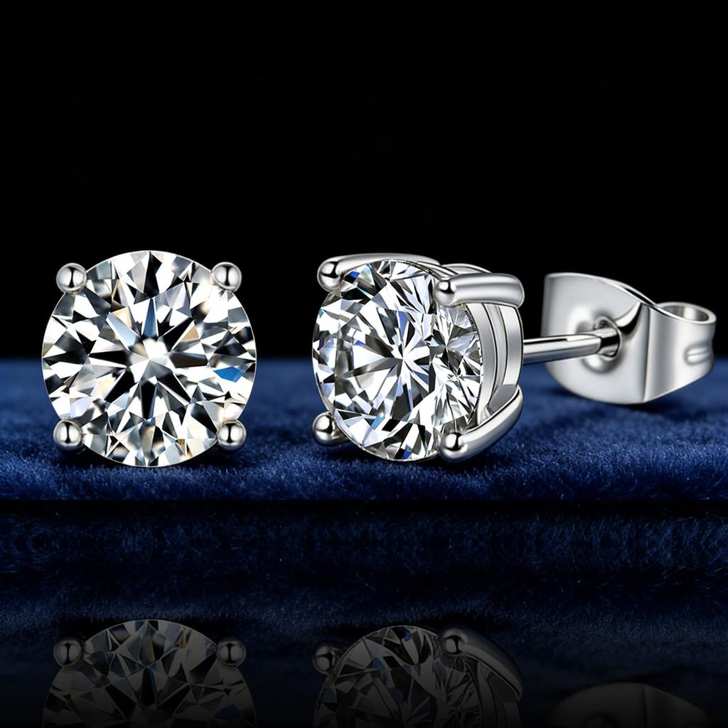BLUEONE Moissanite stud earrings, fashion design, same style for men and women