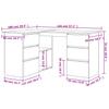 Scrivania Angolare Bianca 145 x 100 x 76 cm Truciolato