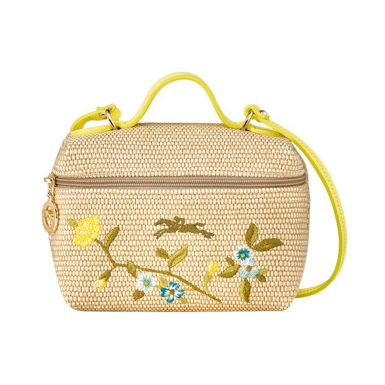 

Longchamp Le Panier Pliage 16 Woven Zipper Closure Canvas And Leather Tote Shoulder Bag Crossbody Mini Women bags Yellow 10187HCE020 Yellow