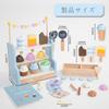 UMU Wooden Ice Cream Play Kitchen Set - Toddler Role-Playing Set, Kitchen Play Set, Wooden Food Toys, Educational Toy, 37 Pieces Total  Ages 3-6,
