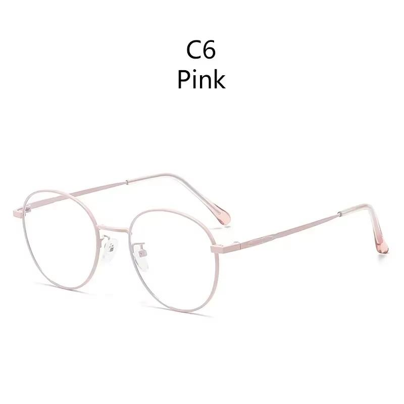 UV Protection Lightweight Comfortable Durable High Quality Retro Alloy Metal Round Shaped Lenses For Both Anti-Blue