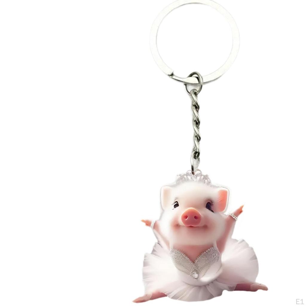 Acrylic Keychain Key Holder Portable Pig Chain for Handbag Party Anniversary