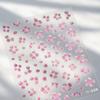 Cherry Blossom Pink Flower Sakura Spring 5D Nail Art Sticker Gold Stamping Soft Adhesive Relief Adhesive Chic Manicure Decals