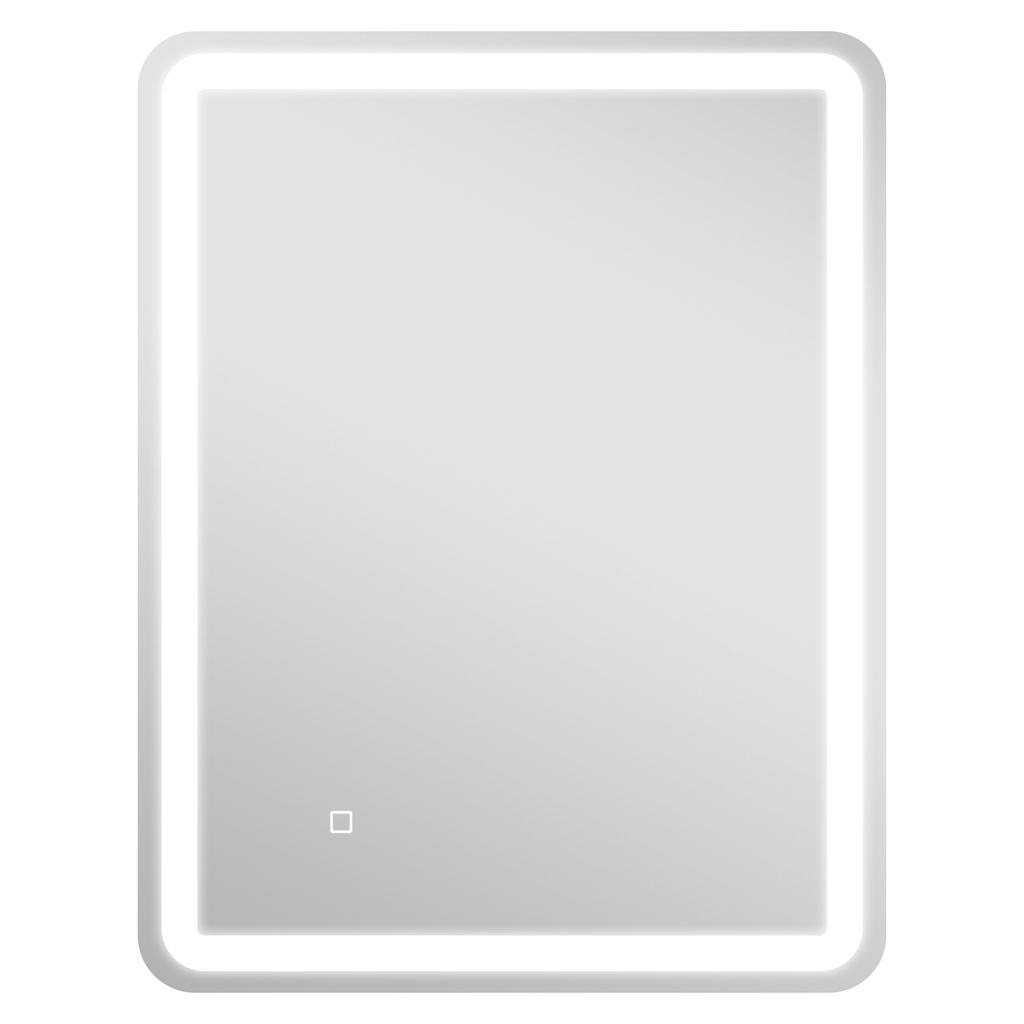 Bathroom Mirror, Illuminated, Touch Control, Fog-Free, Dimmable, 3 Light Colors, 60 x 80, Silver
