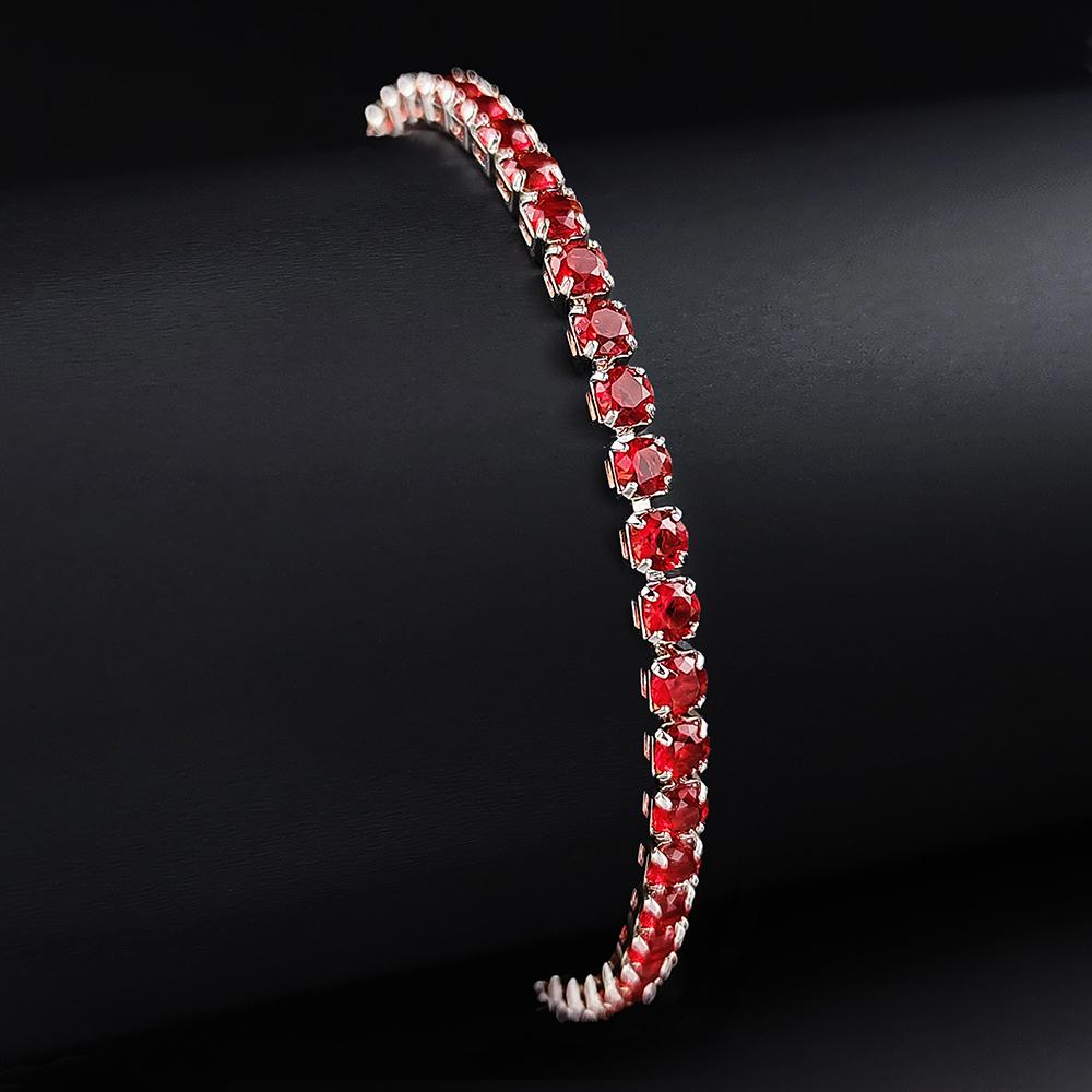 

2026New Arrival Luxury Round red color on hand Bracelet Bangle For Women Anniversary Gift Jewelry Bulk Sell S5787 3mm-16cm красный
