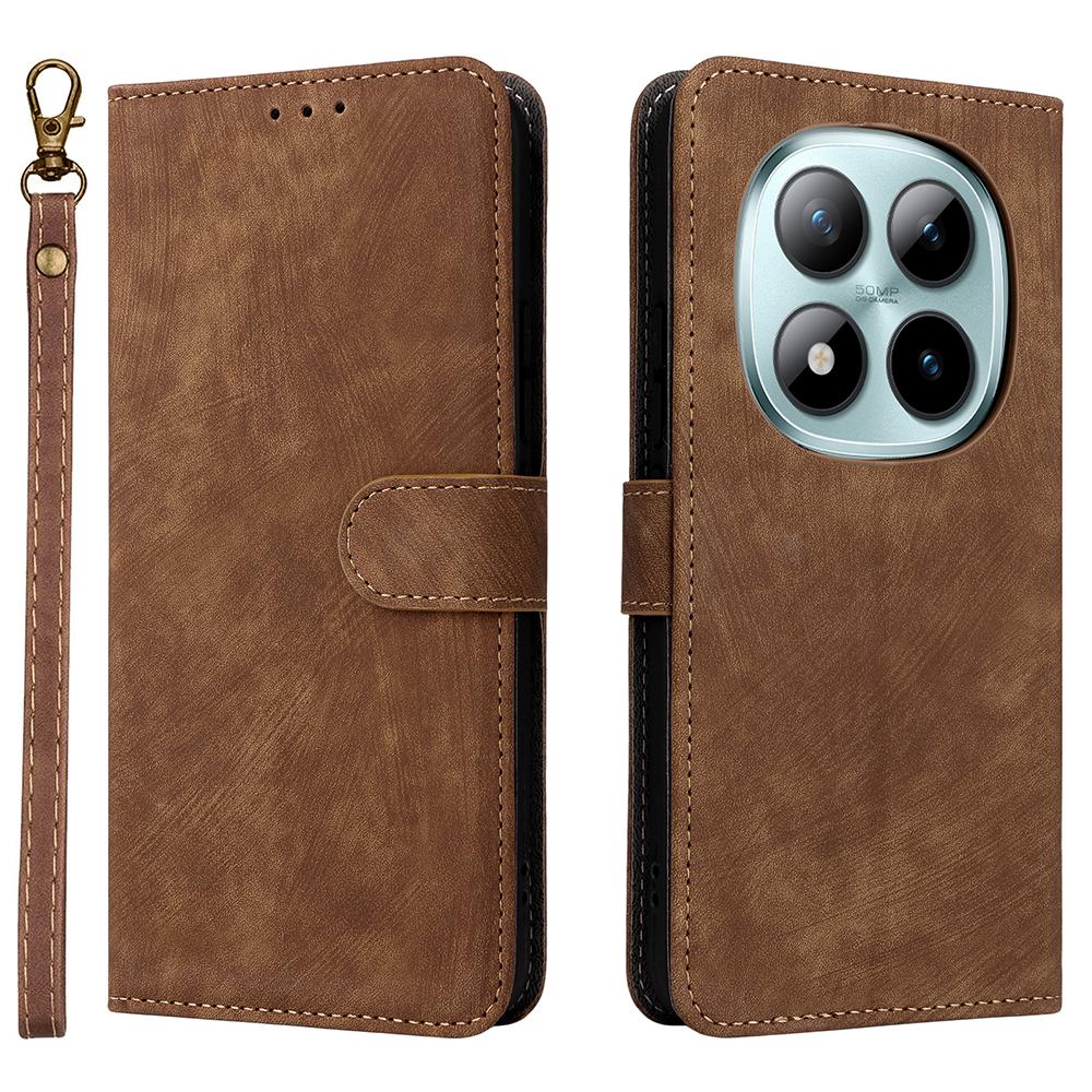 For Xiaomi Redmi Note 15 Pro 5G (Global) Case Wallet RFID Blocking PU Leather Phone Cover Stand with Strap