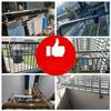 Scalable Clothes Drying Rack Adjustable Floor-Standing Balcony Hanging Rail Stainless Steel 50-158cm Clothes Organizer Racks