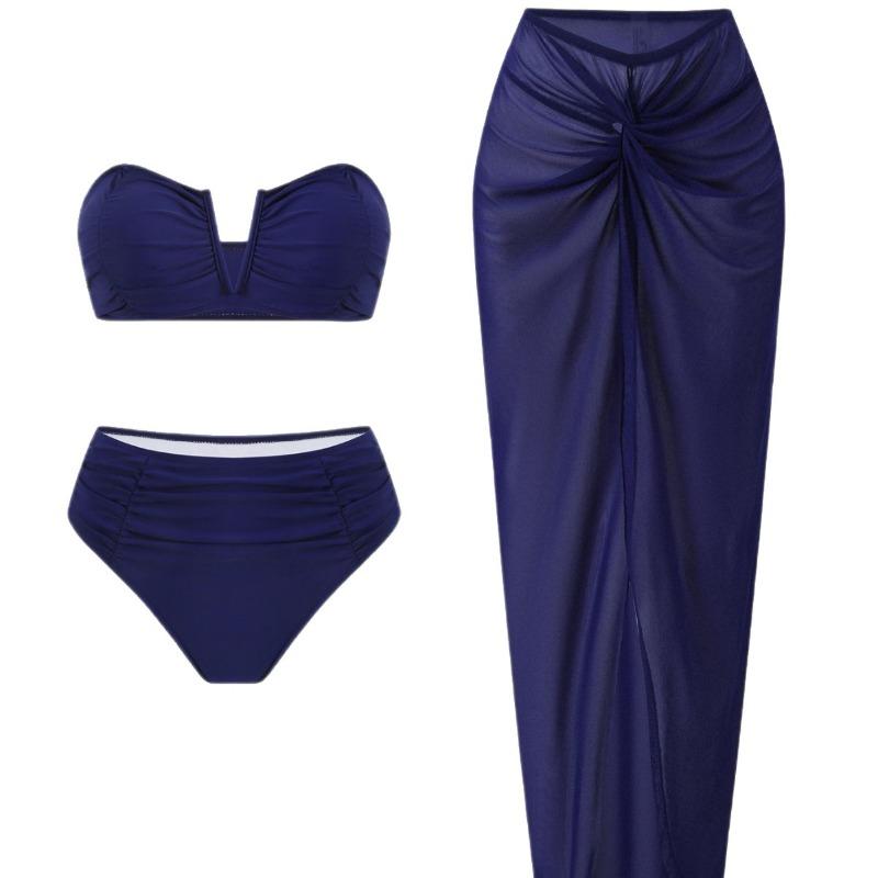 New hot-selling split bikini swimsuit three-piece swimsuit suit women S
