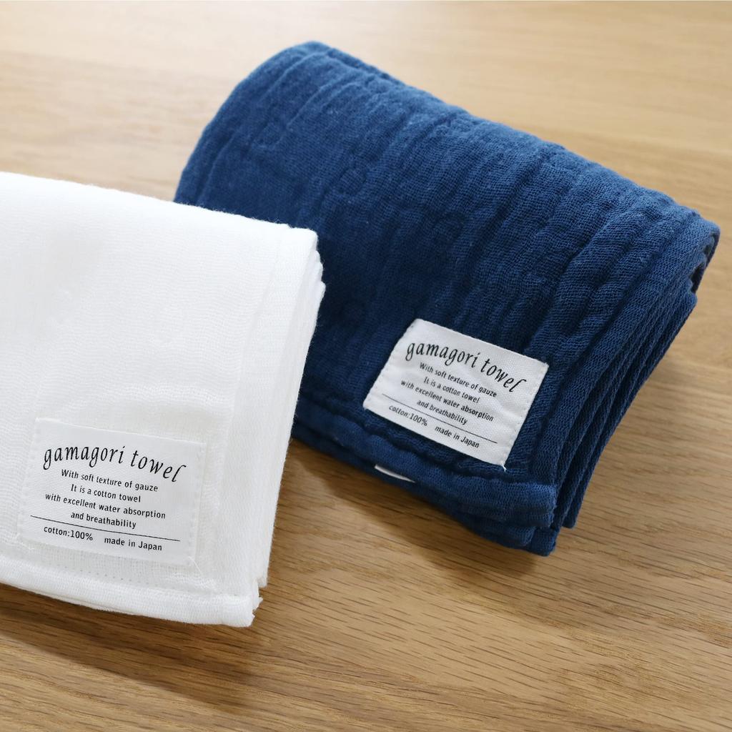 Gamagori towel gauze face approximately 32 x 80 cm six-ply towel, (navy)