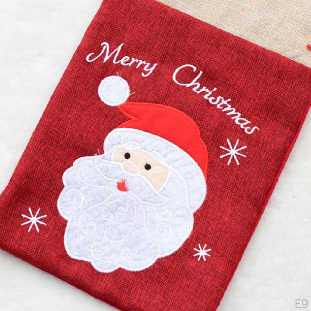 Big /Small Red Cloth Santa /Snowman Christmas Drawstring