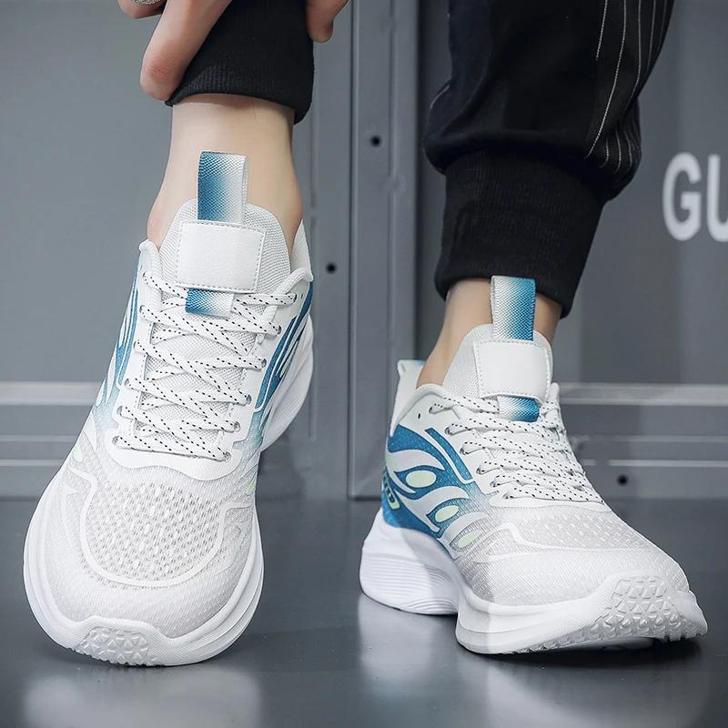 Men's Shoes 50 Big Size 49 Super Light Running Shoes Foreign Trade Casual Shoes Mesh Surface Flying Woven Breathable Sneakers