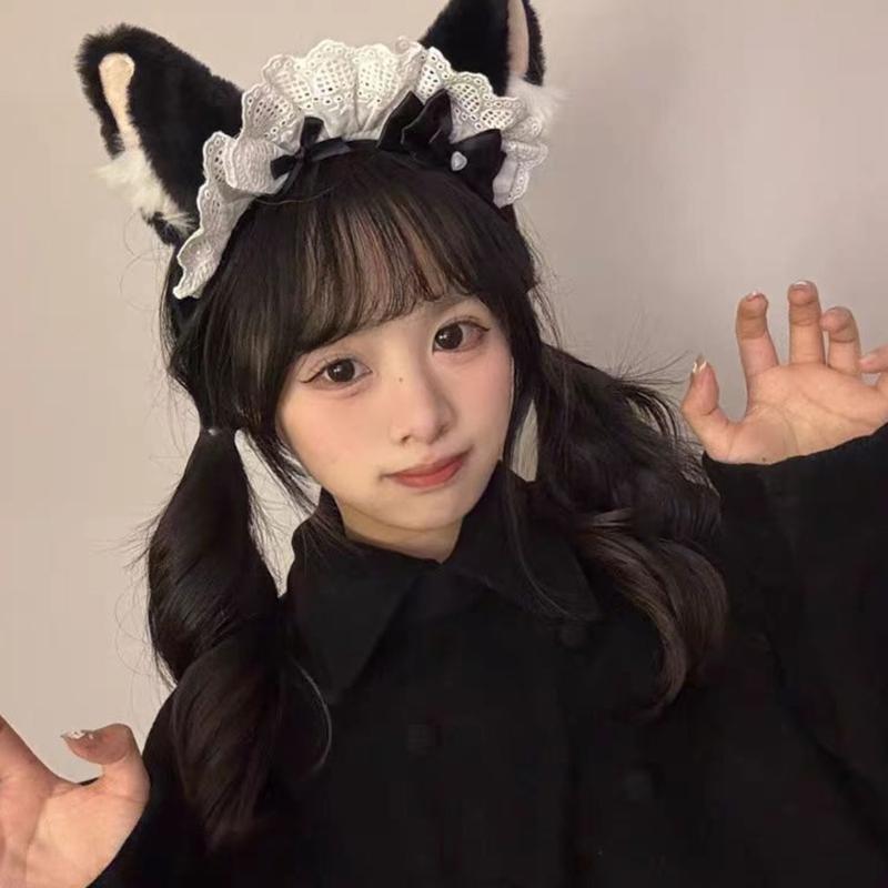 Cute Plush Headband Bowknot Hair AccessoryHeaddress for Fashionable Lady Women and Sweet Style Enthusiasts