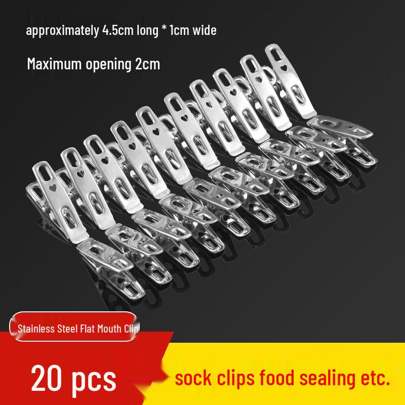 Stainless Steel Windproof Quilt and Sock Clips for Drying